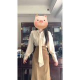 Complete Set Of Unique And Beautiful High-Rise Half-Sleety Skirt French Shirt Two
