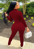 Winter Ribbed Zip Up Fitting Bodycon