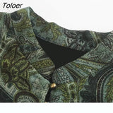 Women Vintage Paisley Cashew Nuts Print Bow Sashes Shirt Dress Female Chic Single Breasted Casual Chiffon Vestidos