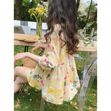Shirt Top Korean Version Of Loose Commute Sweet Buns Sweet Cheonghuatou Shirt 2025 Summer Ponum