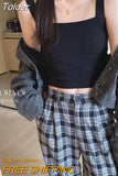 New Outlet Cute Y2K Women's Tops Women's Striped Crop Tops Built-in Bra Spaghetti Straps Y2K Old Women's