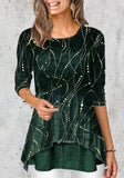 O-Neck Short Sleeves Printed Loose