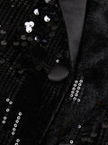Solid Patchwork Feather Blazer For Women Notched Long Sleeve Sequins Temperament Blazer Female Autumn Fashion 2023