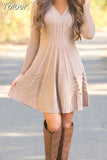 Sweater Dress Women V-neck Sexy Long Sleeve Loose Maxi Party Work Harajuku Francais Autumn Winter Vestidos