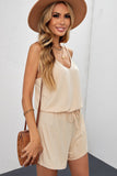 Strap Drawstring Waist Crisscross