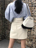 2023 women korea styles high waist Autumn and summer fashion girl's halfbody skirt female mini length