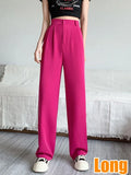 Office Wear Women Pants Summer Casual Elegant Trousers Women Wide Leg Chic Office Wear Straight Pants For Women High