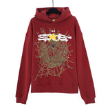 2025 Spoder Spider Web Print Hooded Hooded Hooded Hooded Casual Loose