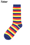 Classical Colorful Men's Combed Cotton Socks High Quality Happy Business Socks Long Tube Wedding Gift socks for