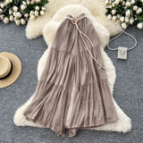 Trousers 2025 Summer Fairy Gentle Wind With High-Waisted Loose-Fitting Broad Leg Skirts And Crotch-Covered