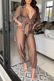 Sexy Deep-V Jumpsuit with