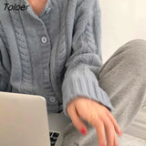 Women Sweet Korean Preppy Style Warm Popular Teen Clothing Female Candy Color Single Breasted All-match Spring