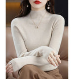 Turtleneck Elegant Soft Sweater Women Knitted Pullover Cashmere Bottoming Fashion Tops 2022 Jumper Winter Clothing