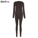 Women Summer Casual Two Piece Set Hooded Crop Tops Sporty Leggings Matching Stretchy Soft Skinny Fitness Slim