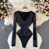Women Sexy Backless Rompers Fashion Korean Bodycon Jumpsuits 2022 New Summer Chic Streetwear Flocking Slim Bodysuit