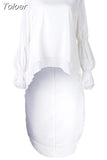 Philosophy Long Sleeve Chiffon Tunic Blouse Spring Asymmetry Long Shirt Tops Ladies Solid Color Fashion Solid