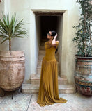 Spring Summer New Light Extravagant Slanted Shoulder Thin A Word Temperament High-End Style