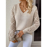 2025 New Thick Solid-Colored Cashmere Knitted Shirt Women High-Collar Short-Sleeve Loose Lazy