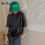Cotton Harajuku T-shirt Female Loose Casual Korean Hipster Woman's T Shirt 2020 Summer Basic Vintage Tops Women