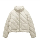 And Winter New Twill Quilt Cotton Jacket Jacket With Long Sleeves To Keep