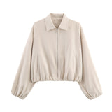 Homemade New Women's Styling Casual 4-Colored Ponpon Zipper