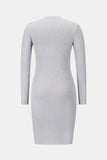 Deep V Rib-Knit Sweater