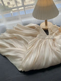 New Women's Mid-length Skirt Luminous Copper Ammonia Silk Women's Pearlescent Streamer Yarn A-line Pleated Bright