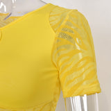 Sisterlinda Autumn Sexy See Through Bodycon Mini Dress Women Casual Street Short Sleeve Hollow Out Party Clubwaer Female