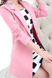 Women Solid Color Long Sleeves Temperament Business Single-breasted Fashion Office Casual Elegant Blazer
