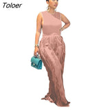 2022 New Design Sleeless Bosysuit and Tassel Pants Set Two Piece Set Fringe Wide Leg Trousers Summer Spring Matching