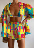 Fashion Casual Print Three-Piece Women's