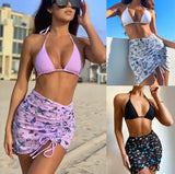Toloer Outer Single Swimsuit Bikini 2023 New Swimsuit Women's Split Swimsuit Swimsuit Three-Piece B212W-Outfit