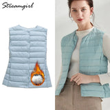 Down Vest Women Outerwear Ultra Light Jacket Women 2019 Sleeveless Ultra Thin Down Jacket Female Women's Warm Vest