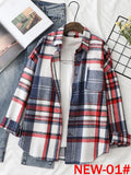 Women's Plaid Woolen Shirt Oversize Autumn 2022 Thick Warm Plaid Blouses And Shirts Winter Oversized Women Woolen Shirt