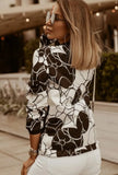 Print Zipper Long Sleeve