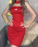 Red One Shoulder Mini Christmas