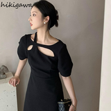 Woman Dress Vintage Irregular Summer Robe Femme Chic Hollow Out Slim Fit Koream Maxi Dresses 2023 Vestidos De Mujer