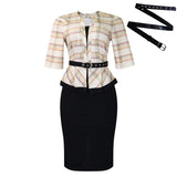 Women's New Fashion Temperament Splicing Bag OL Pencil Skirt African
