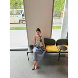 Retro Print Tset Coat Woman 2025 Summer Pure Temperament Holiday High Waist Half-Dress Skirt