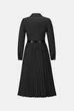 Belted Button Down Pleated