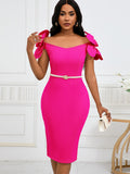 Women's Famous Temperament Three-Dimensional Flowers Elegant Banquet Dress Bag Hip