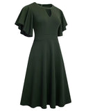 Elegant Keyhole Flying Sleeve Skater