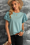 Neck Puff Sleeve Tee