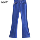 ZBZA Women 2023 Fashion High Street Washed Elastic Jeans Woman Waist Jeans Burrs vintage Jeans For