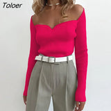 Long Sleeve Sweater Women Square Collar Long Sleeve Pull Tees Slim Office Lady 2022 Winter Autumn Clothes Top