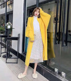 Clothes Women Faux Mink Cashmere Cardigan Loose Pull Femme Bat Sleeve Long Coat Thickness Warm Knitted Sweater