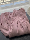 New Women's Mid-length Skirt Luminous Copper Ammonia Silk Women's Pearlescent Streamer Yarn A-line Pleated Bright