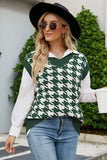 V-Neck Capped Sleeve Knit