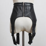 Black Zipper Metal Buckle Pu Leather Belt Personality Women New Fashion Tide All-match Spring Autumn 2023