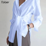 Sleeve Women Shirt Blouse Button White Blouses Female Ruched Black Loose Shirts For Women Cotton Office Blouses New